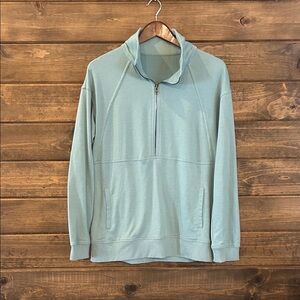 Womens Green Zip-Up Sweater